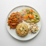 SizzlingVegetablesColeslawPlatte